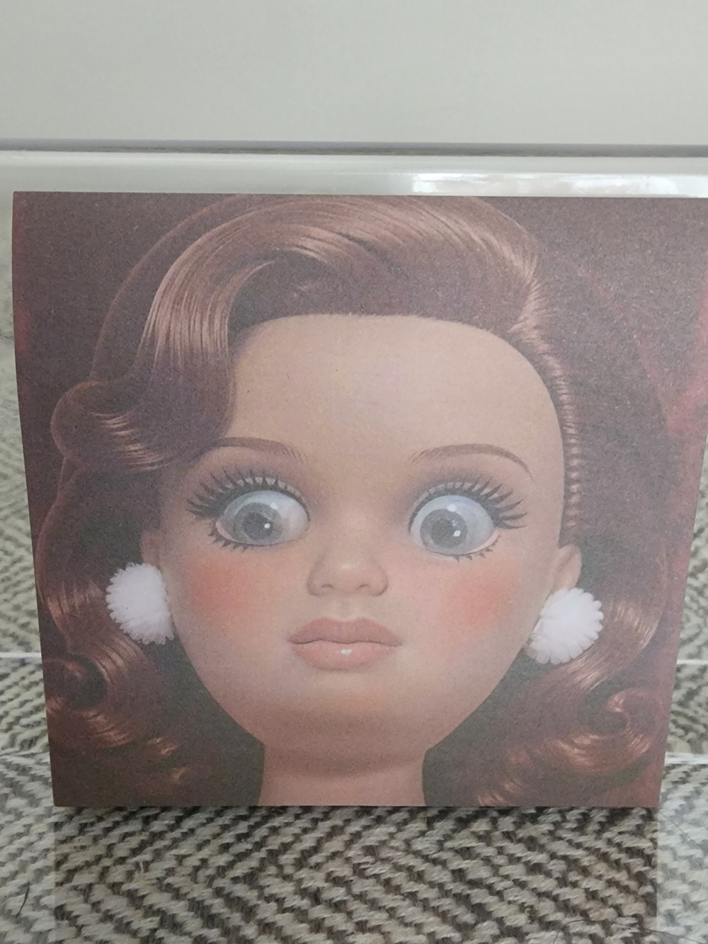 Viral Barbie Meme Face Post-it Sticky Notes, Light Brunette